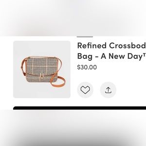 Target Refined Houndstooth Crossbody bag ( a New Day )